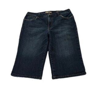 Nine West Vintage America Clam Diggers, Size 12/31, Dark Wash Blue Denim